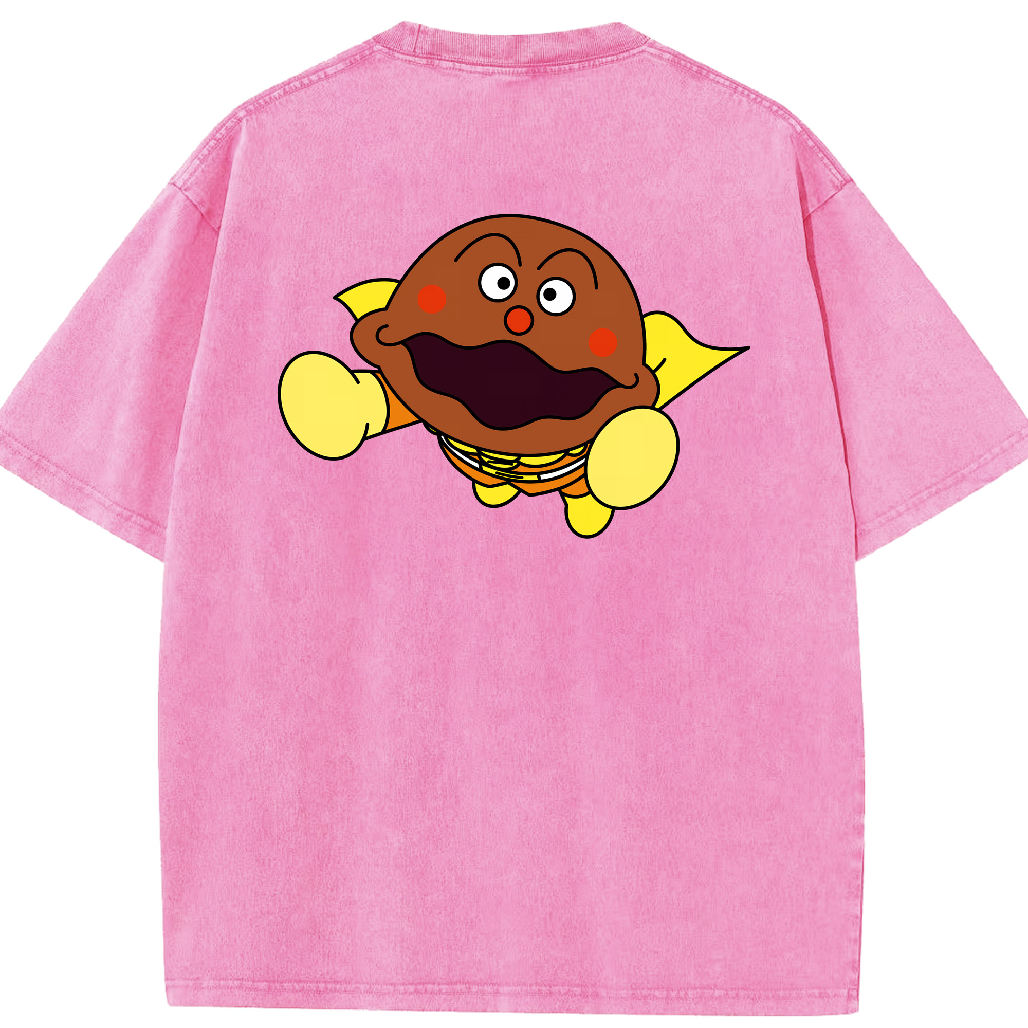 （画像用） アンパンマン Anpanman 綿100% ヴィンテージ風 半袖Tシャツ（背面プリント）